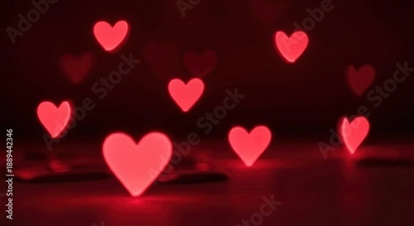 Obraz red heart background