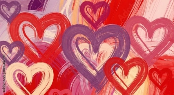 Obraz abstract background with hearts