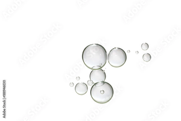 Obraz Gray air bubbles over white