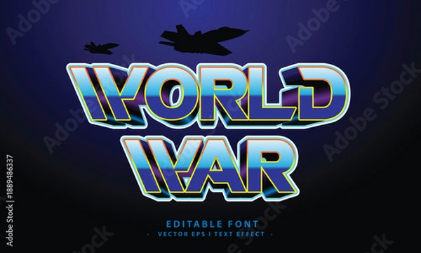 Obraz World War Military Bold Text Effect