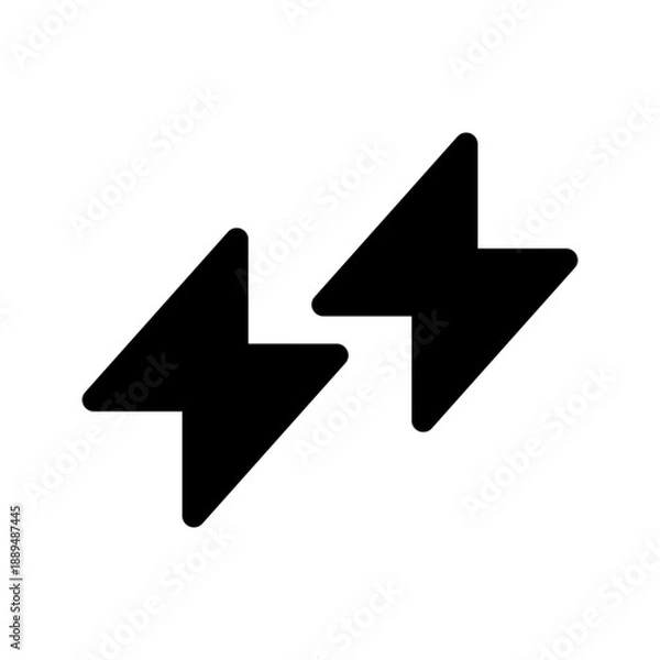 Obraz Lightning Icon Vector Symbol Design Illustration