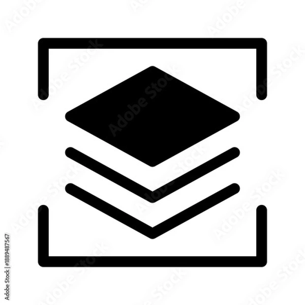 Obraz Layer Mask Icon Vector Symbol Design Illustration