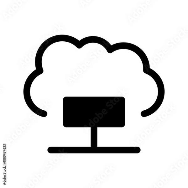 Obraz Cloud Icon Vector Symbol Design Illustration