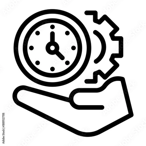 Fototapeta time management icon