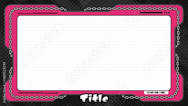 Obraz チェーンの装飾のクールなフレーム背景