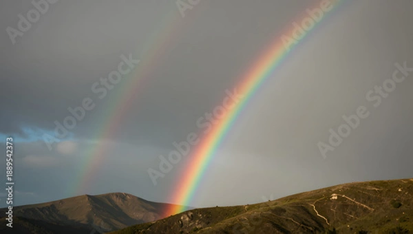 Obraz Rainbow Over Mountains