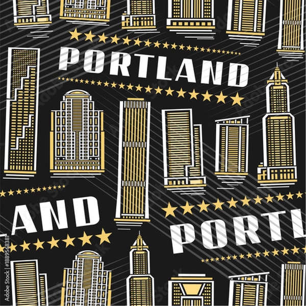 Fototapeta Vector Portland Seamless Pattern