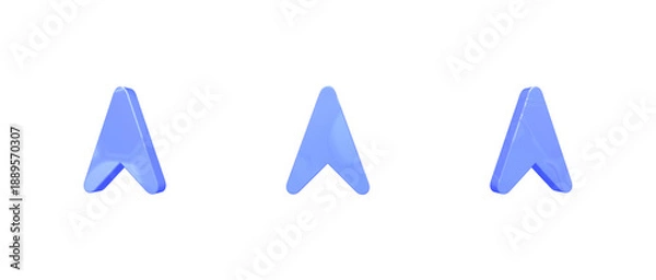 Obraz location north 3D icon isolated on background