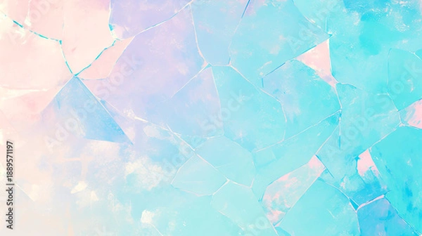 Obraz ひび割れた水色とピンクのパステルカラーの背景