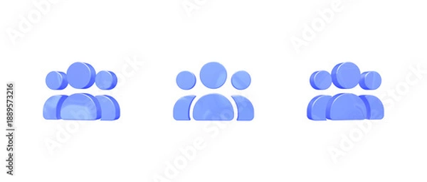 Obraz users 3D icon isolated on background