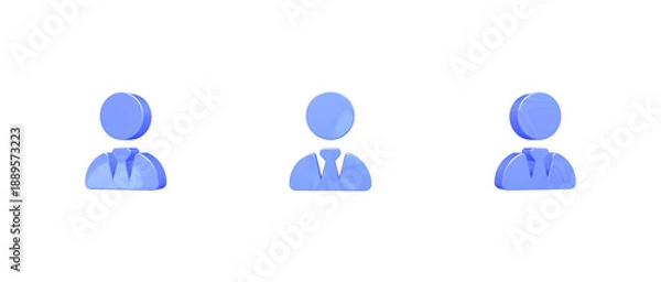 Obraz user tie 3D icon isolated on background