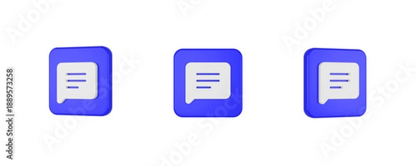 Obraz web chat 3D icon isolated on background