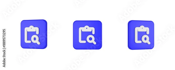 Obraz web paste search 3D icon isolated on background