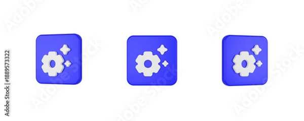 Obraz web settings suggest 3D icon isolated on background