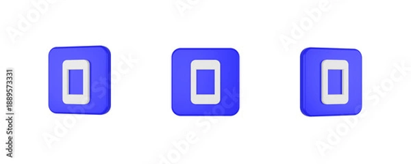 Obraz web smartphone 3D icon isolated on background