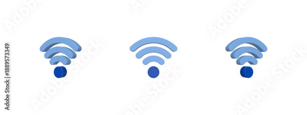 Obraz wifi 3D icon isolated on background