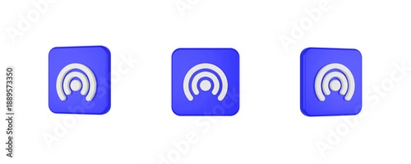 Obraz web wifi tethering 3D icon isolated on background