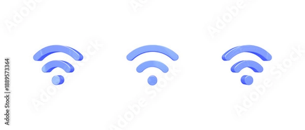 Obraz wifi 3D icon isolated on background