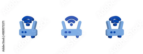 Obraz wifi router 3D icon isolated on background