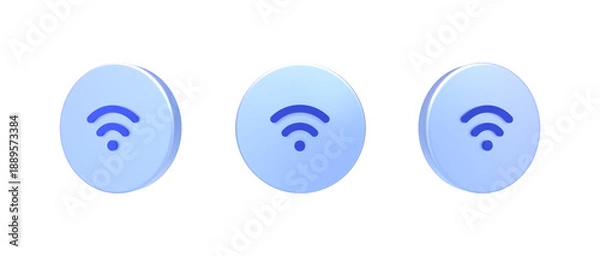 Obraz wifi 3D icon isolated on background