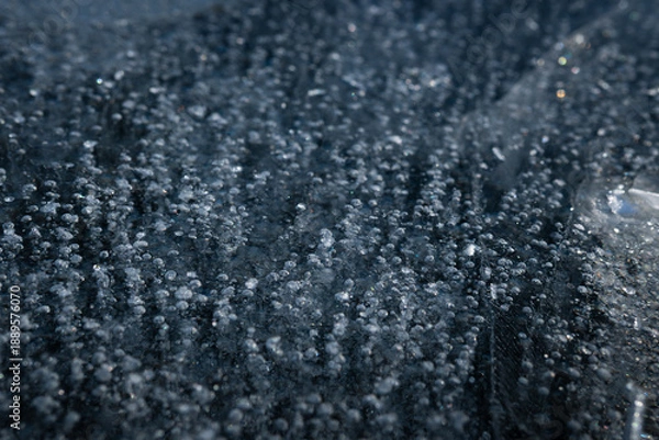 Obraz 結氷した赤城山大沼の気泡