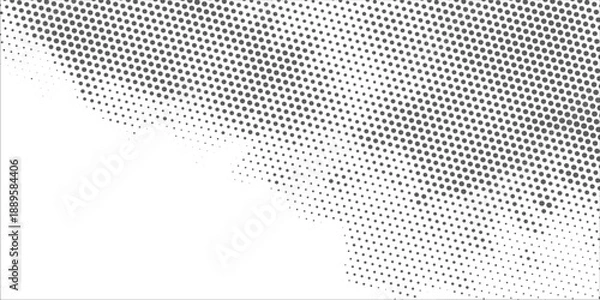 Obraz Subtle halftone vector texture overlay. Monochrome abstract splattered background. vector