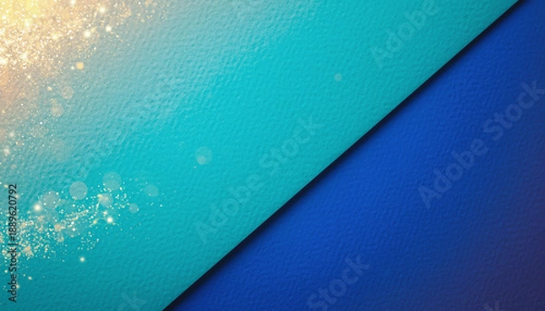 Obraz Turquoise and blue diagonal split texture background　ターコイズと青の斜め分割テクスチャ背景