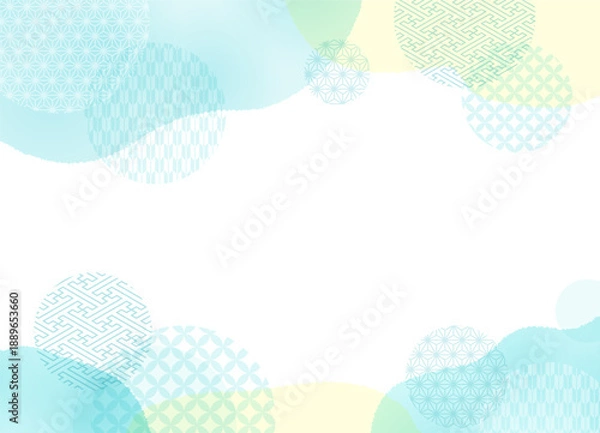 Obraz 爽やかな和風背景素材　横