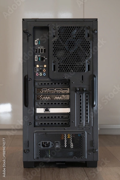 Obraz デスクトップパソコンの背面　テクノロジー

