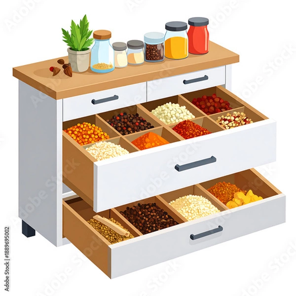 Obraz Spice Cabinet