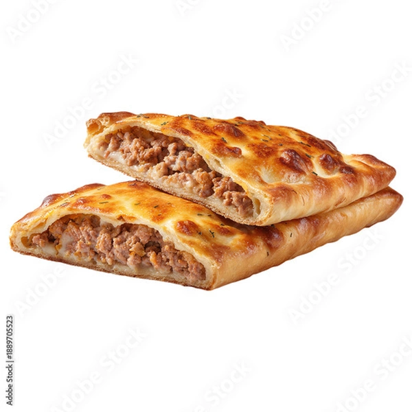 Obraz Meat pide slice, isolated on transparent background
