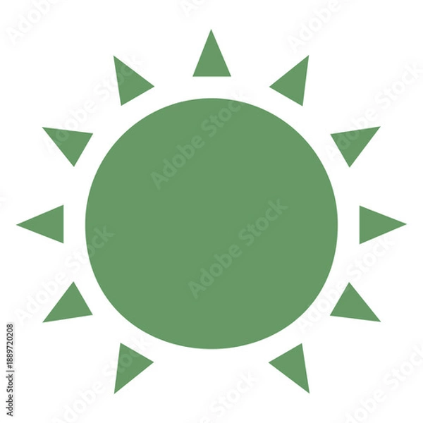 Obraz Stylized Green Sun Icon