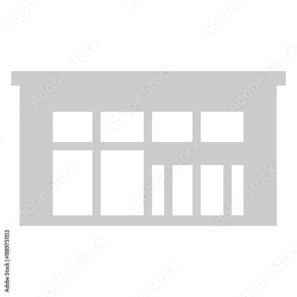 Obraz Building facade silhouette