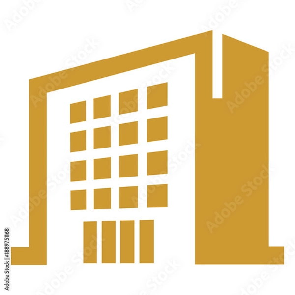 Obraz Golden Building Icon