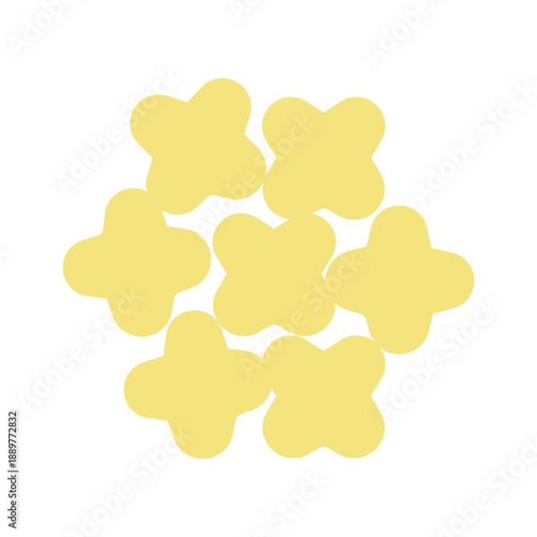 Obraz 黄色の春の花　イラスト　