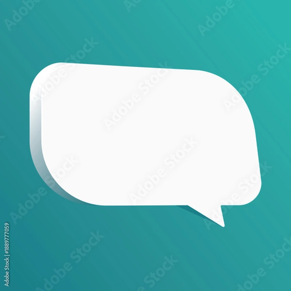 Obraz Speech bubble blank frame, text quote box, message