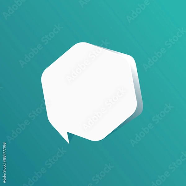 Obraz Speech bubble blank frame, text quote box, message