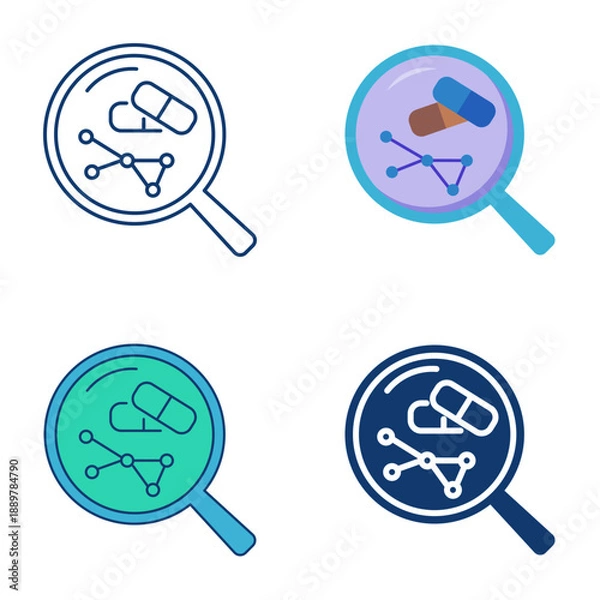 Obraz Pharmacovigilance icon set