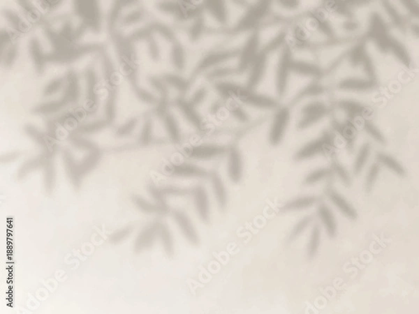 Obraz 木の影が壁に映る背景素材