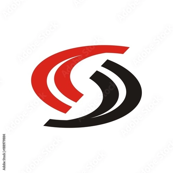 Fototapeta Abstract ss, sc, cc.ss, s logo design template vector illustration