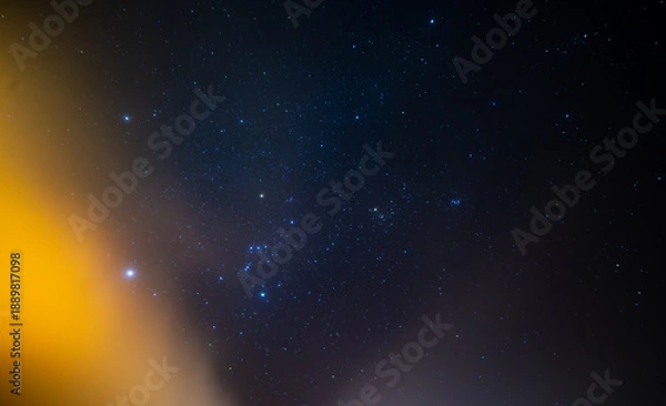 Obraz Dark Blue Starry Sky Background
