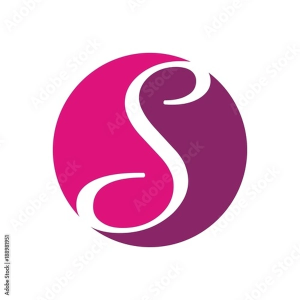 Fototapeta S logo initial letter design template vector