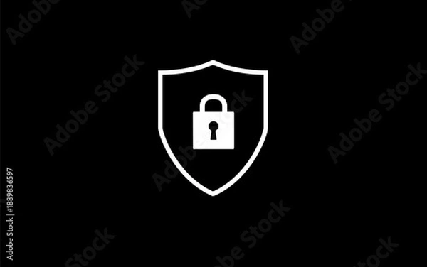Obraz Cyber security technology concept , Shield With Keyhole icon , personal data , vector illustration.	

