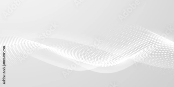 Obraz Abstract technology particle wave background. Modern design vector illustration.