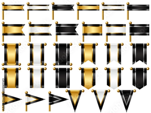 Obraz  旗、三色、19黒