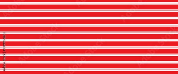 Obraz Vertical red and white stripes background. Seamless and repeating pattern.