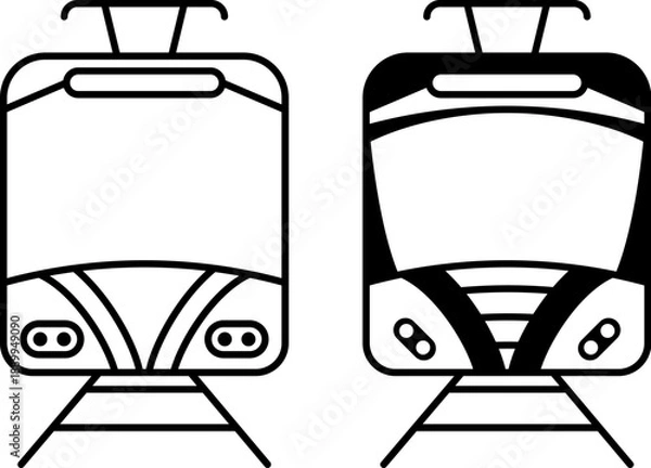 Obraz Train, Rail Icon Design