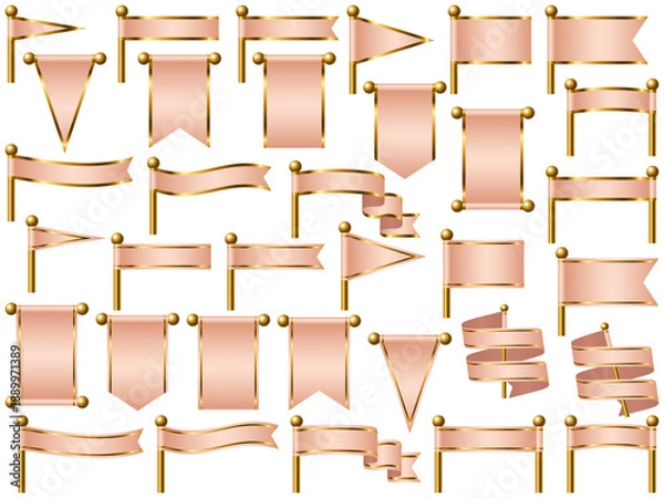 Obraz 旗、線付、m8桃金