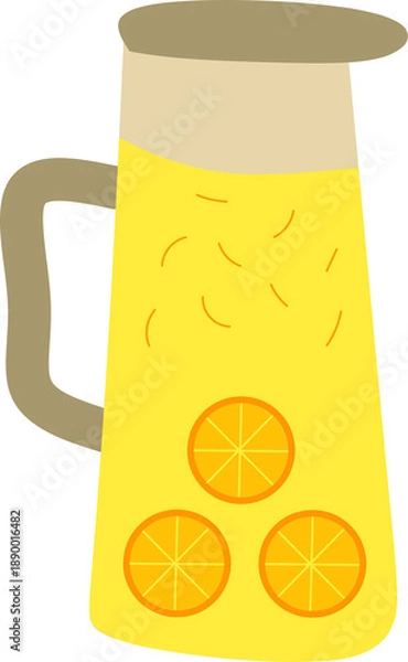 Obraz Refreshing Lemonade Pitcher with Orange Slices