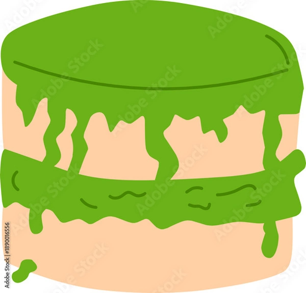 Obraz Dripping Green Icing Cake